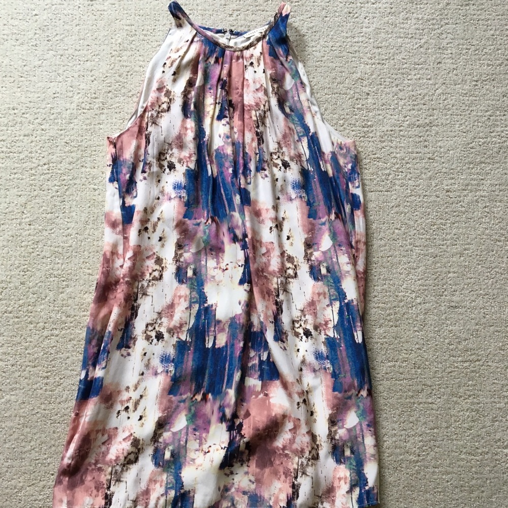 Tangerine NYC Silk Watercolor Dress - Picture 2 of 5